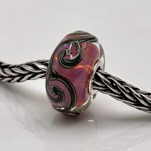 TROLLBEADS Traces on Purple, Warm Aurora Base LAA 925S NEW w Tags!